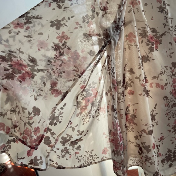 Fred David Blush Nude Floral Tunic size L - Picture 3 of 7